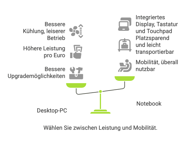 Desktop-PC oder Notebook